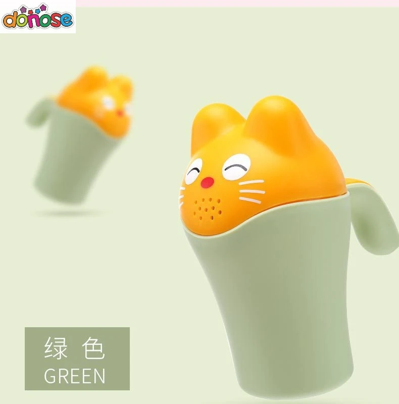 Cute Cartoon Baby Bath Caps Toddle Shampoo Cup Children Bathing Bailer Baby Shower Spoons Child Washing Hair Cup Kids Bath Tool