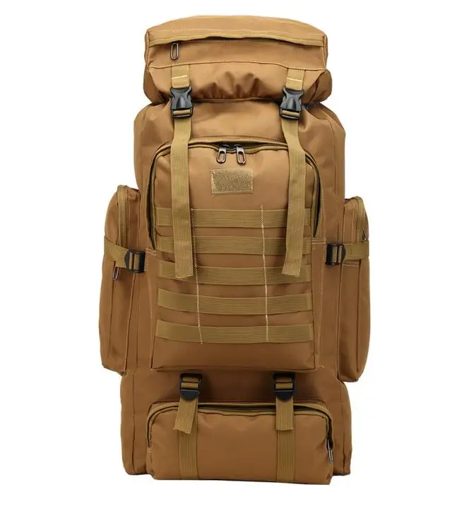 80L водонепроницаемый альпинистский походный военный тактический рюкзак, сумка для кемпинга, альпинизма, спорта на открытом воздухе, 3P сумка - Цвет: khaki