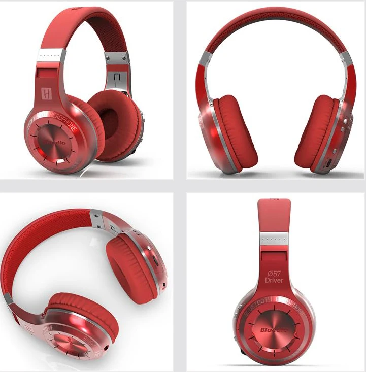 Красный Bluedio турбины ураган H A2DP Hifi Bluetooth 4.1 беспроводная 57 мм стерео мощный