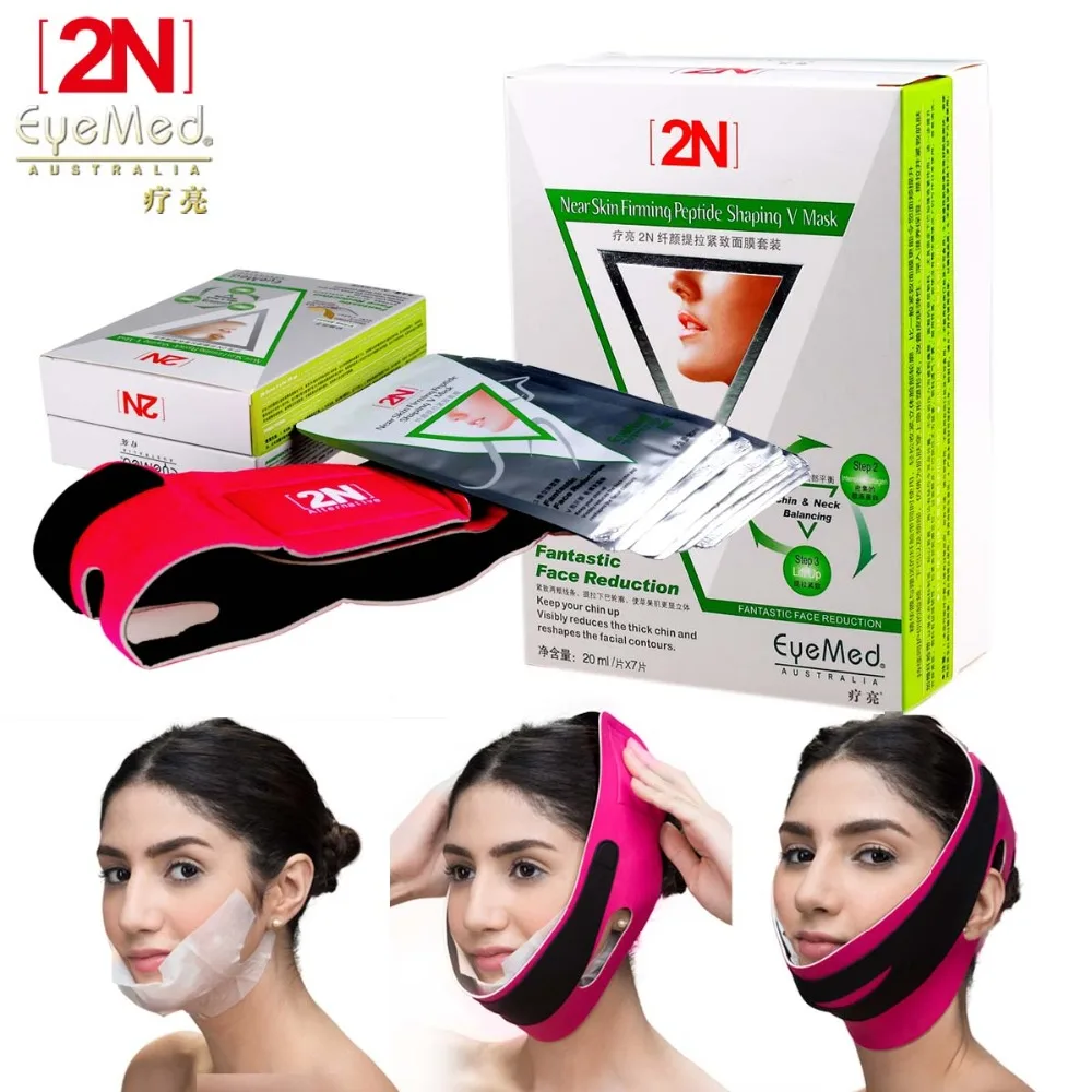Eyemed 2N лифтинг лица пептида для формовки V маска 7 шт. с бандаж пояс похудения