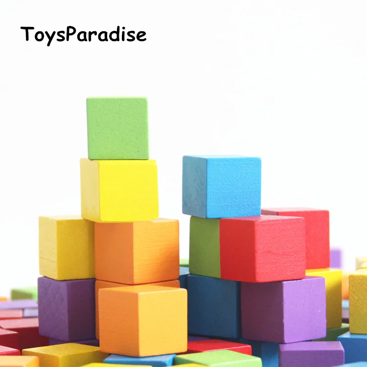 100pcs Cube Wooden Educational Puzzle Blocks Letter Number Block Kids Gift