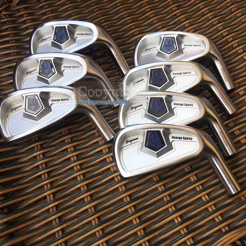 Новые клюшки для гольфа Джордж Духи кованый углерод сталь утюги для гольфа 4-10 клубов набор утюгов стальной вал R или S Гольф Вал