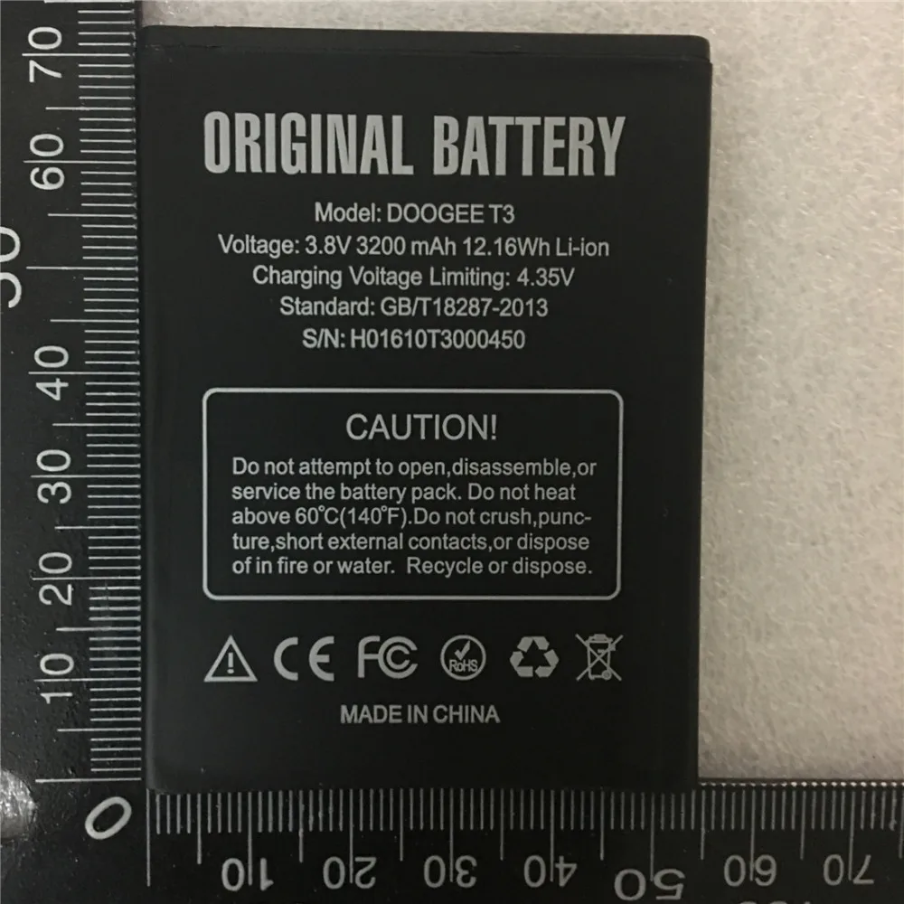 

Doogee T3 Battery Large Capacity 3200mAh 100% Original New Replacement accessory accumulators For Doogee T3 Cell Phone