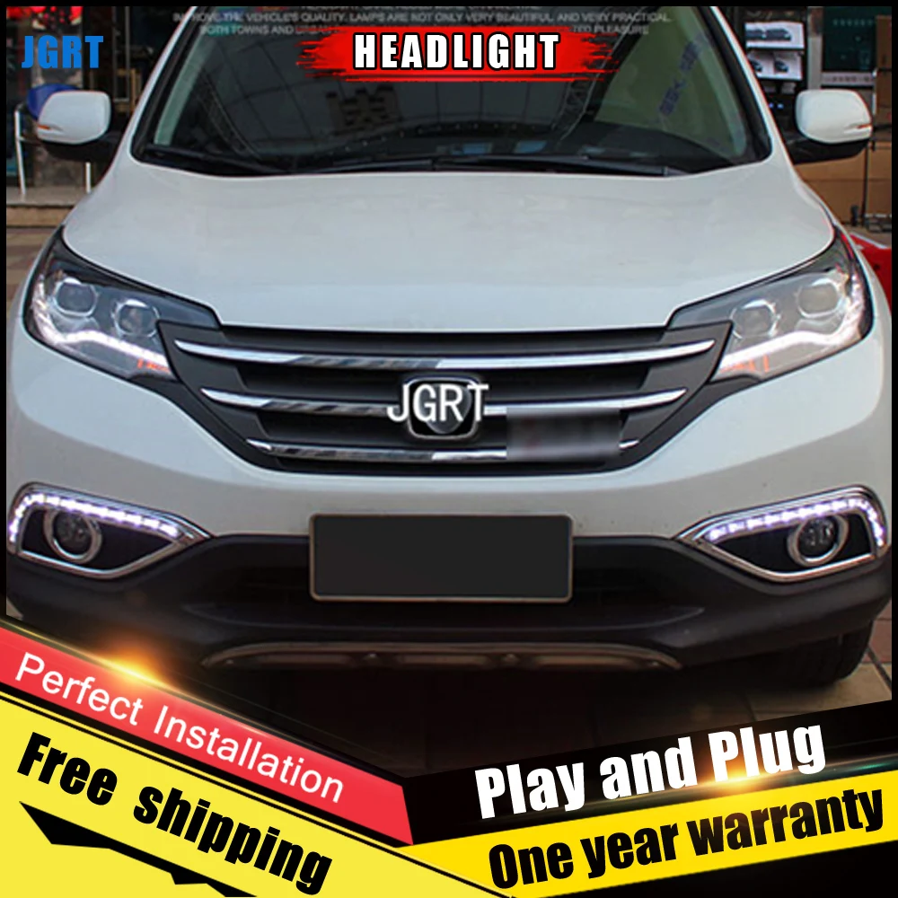 2 шт. автомобильный стиль светодиодный фары для Honda CRV для 2012- CRV Головной фонарь светодиодный DRL Объектив двойной луч H7 HID Xenon Биксеноновые линзы