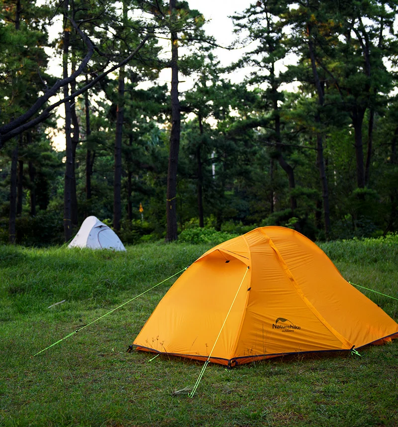 Naturehike 2 человек Сверхлегкий альпинистский велосипедный тент 20D кремниевые палатки двухслойный базовый лагерь спальный тент походный альпинистский