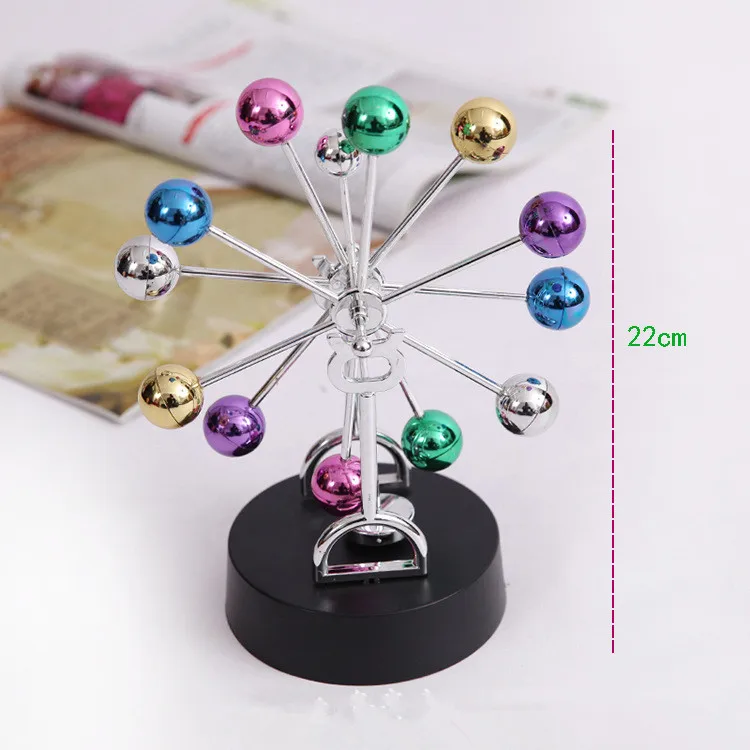 1 PC kolorowe obrót diabelski młyn Newton wahadło piłka akcesoria DIY magnes obrotowe wieczny piłka dekoracja biurka LZ 007 3 1 PC kolorowe obrót diabelski młyn Newton wahadło piłka akcesoria DIY magnes obrotowe wieczny piłka dekoracja biurka LZ 007 - Image 3
