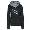 New Fashion Cat Dog Paw Print Sweatshirts Hoodies Women Tops Pockets Cotton Female Cropped Street Thick Winter Or Sping 2