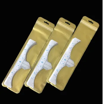 

100pcs Cosmetic Makeup Eyebrow Ruler Sticker Shaping Tattoo Supply Disposable Microblading Eyebrow Stencils Accurate Measur Tool