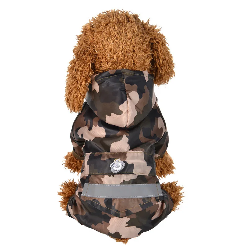 Дождевик для собак Щенячий дождевик с капюшоном светоотражающий водонепроницаемая одежда для собак мягкий дышащий питомец Кошка
