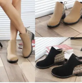 

2018 new British fashion wild Harajuku Martin boots female tide college wind low heel women's boots.