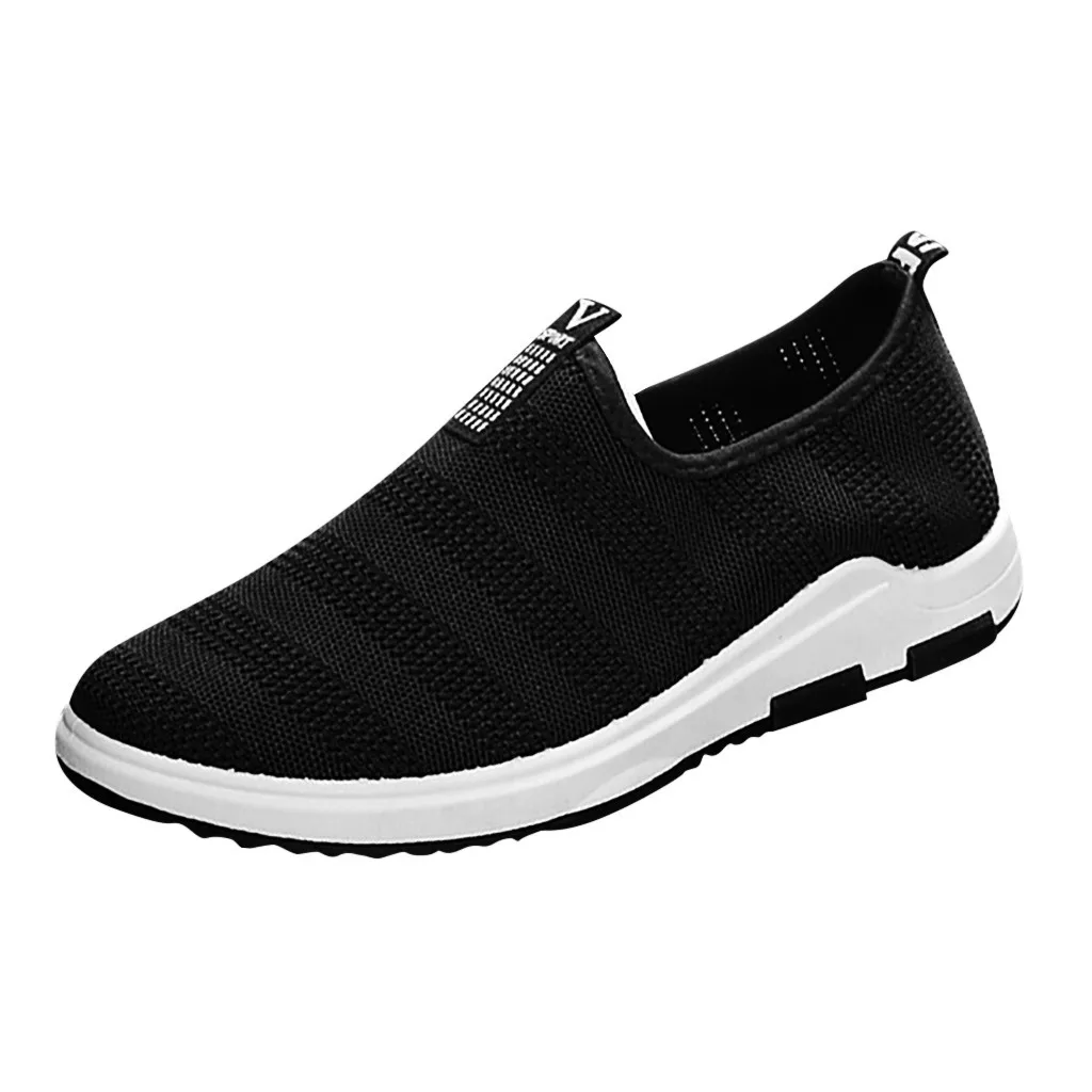

SAGACE Men's summer flying woven mesh one-legged casual flat bottom non-slip wear-resistant breathable comfortable sports shoes