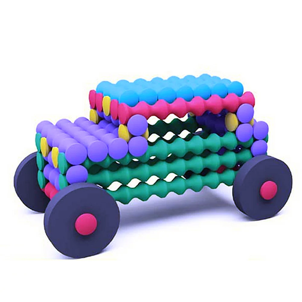 

80Pcs Kids Model Building Blocks Set Educational Toys Assembled Color Cognition Bamboo Shape Toy Construction DIY Gift 2018