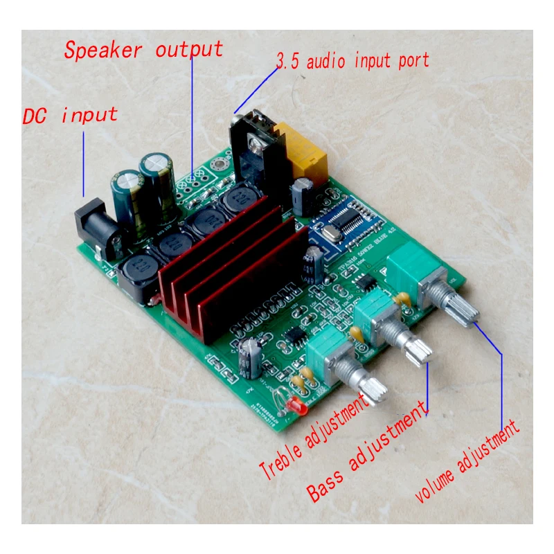 DC12-24V 50 Вт* 2 DP3 TPA3116D2 4,2 Bluetooth Плата усилителя 2 шт. NE5532 2,0 цифровой усилитель доска тональная плата