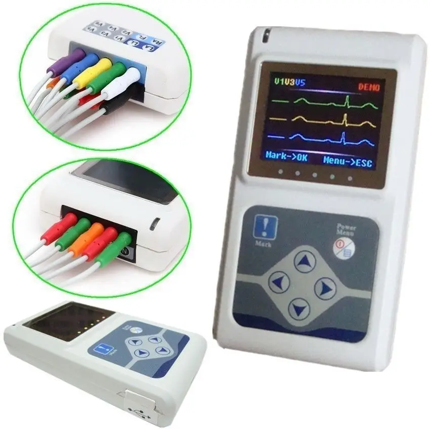 Contec производитель доставка Новые 3 каналы ECG Holter EKG Monitor System 24 часа Recorder TLC9803/5007|ecg