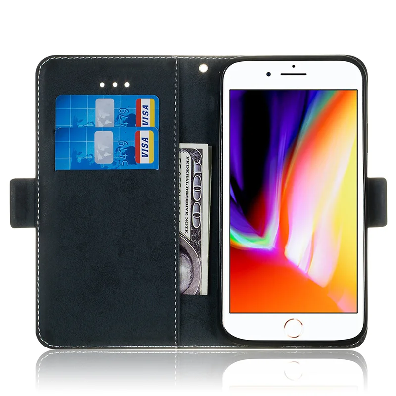 Чехол для мобильного телефона в стиле ретро для iPhone 7, 8, чехол s для iPhone X, XS, чехол для MAX XR, роскошный флип-кошелек, кожаный чехол для iPhone 6, 6s Plus, Fundas