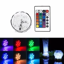 4 шт. 10 светодиодов rgb led прожектор IP67 Водонепроницаемый Бассейны свет LED Погружные для вечеринки Piscina пруд+ Дистанционное управление