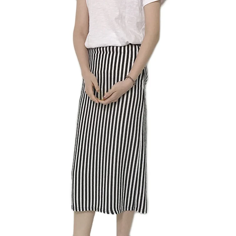 Promotion! Sale 2017 New Fashion Black White Striped Bust Skirts Womens