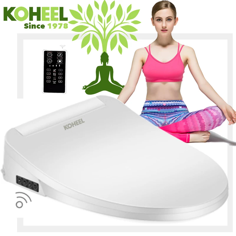 Pаспродажа Умный туалет сиденье умывальник удлиненный Электрический биде крышка умный Биде Туалет сиденья Отопление сидит светодио дный светодиодны...