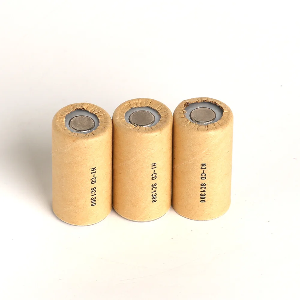 

C&P Ni CD SC1300mAh 5pieces ni cd 1.3Ah nicd batteries 1.2v rechargeable battery bateria recargable discharge rate 10C batarya