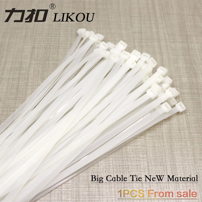 

1PCS LIKOU Nylon cable tie big cable ties 10x400mm 10x500mm 10x650mm 10x800mm 10x1000mm Plastic self-locking wire ties straps