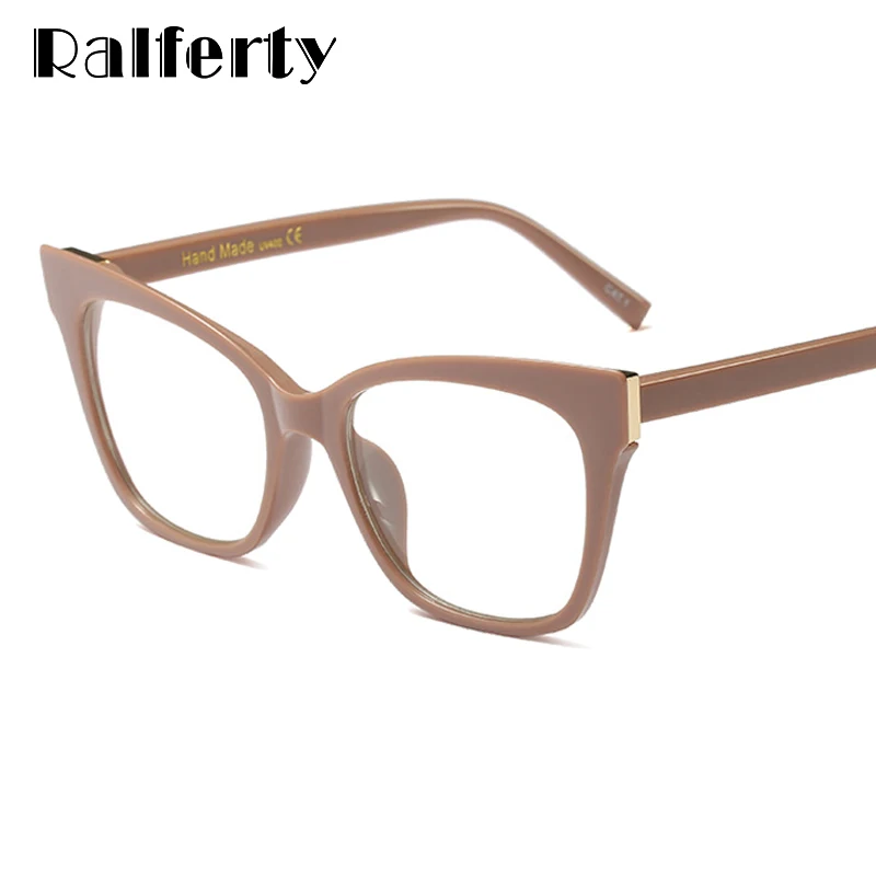 

Ralferty Women Glasses Frame Cat Eye Eyeglasses Clear Eyewear Myopia Prescription Optic Frames 0 Degree oculos de grau F97564