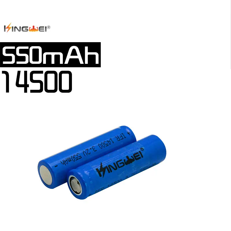 Kingwei 4 шт 3,2 v IFR 14500 AA Размер LiFePO4 батарея 550mah аккумуляторная батарея для фонарика камеры Солнечный СВЕТОДИОДНЫЙ светильник