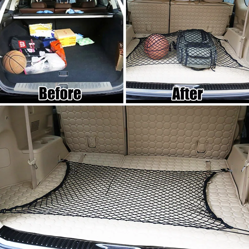 100*70CM Rear Trunk Boot Floor Cargo Net Mesh Luggage Elastic Net For Jeep Grand Cherokee 2011-2017 WK2 2016 2015 2014 2013 2012