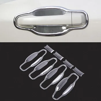 

Car Styling For Toyota Lander Cruiser 2016 2017 ABS Chrome Exterior Door Handle Bowl Cover Trim Door Bowl Decal Car Sticker 8pcs
