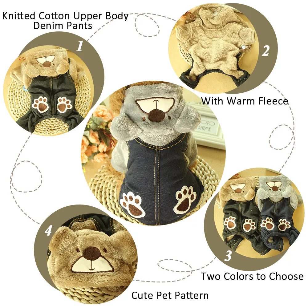 Winer Clothing For Dogs Chihuahua Teddy Jumpsuit Jacket For Small Dogs Puppy Cat Pet Clothing Dog Thick Cotton Hoodies Pet (7)
