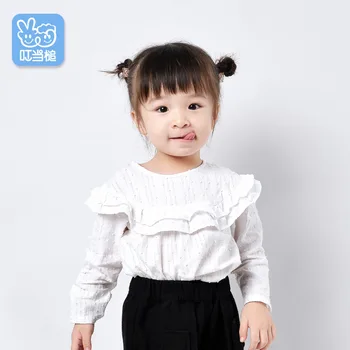 

Dinstry 2018 Baby girls Spring and Autumn children's clothes 0-4 year old baby clothes princess T-shirt