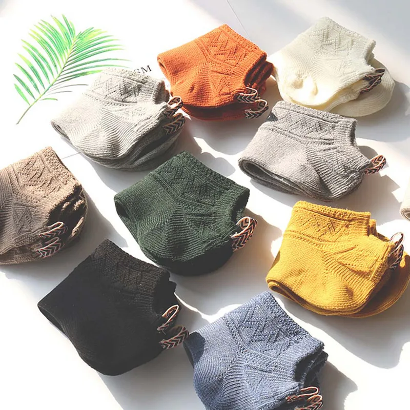 

1 Pair Spring Summer Fashion Casual Cotton Breathable Sweat absorption Pure Color Short Ankle Boat Socks