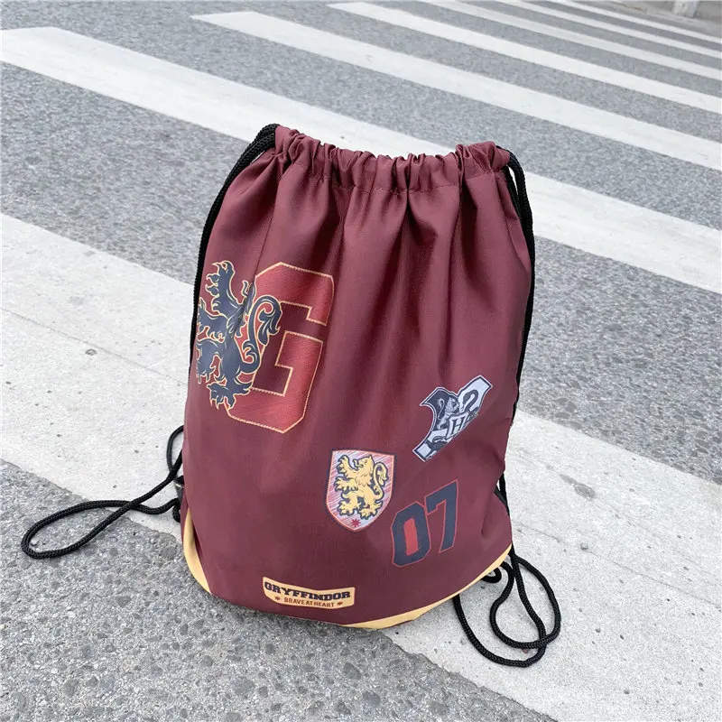 

Gryffindor Print Drawstring Backpack Bag ghtweight Travel Bags Cosplay Cosplay Backpack Beach Bag Shoes Pouch Gift