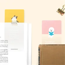 8pcs Cute cat dog bookmarks for books accessries PVC Clear transparent bookmark marker Stationery gift School supplies A6552
