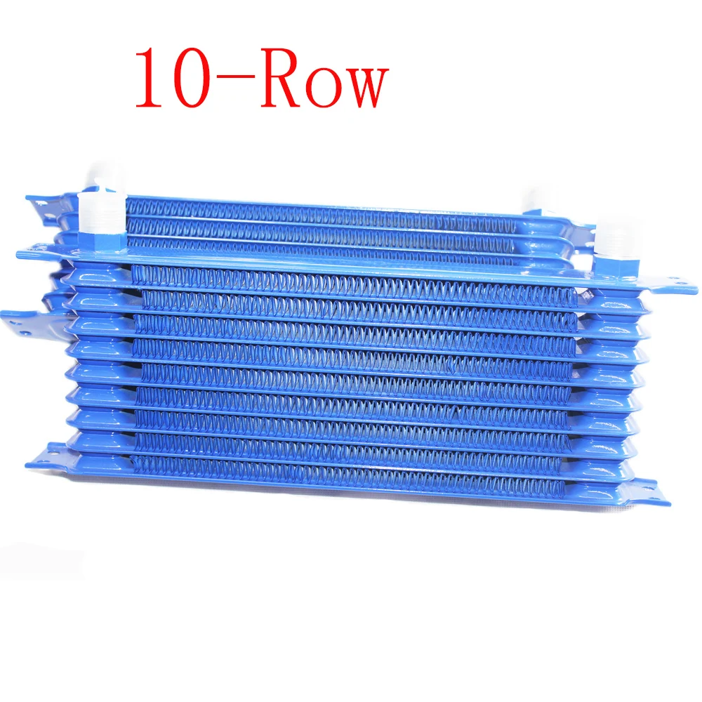 10Row AN10 Universal Engine Transmission Oil Cooler Racing Performance