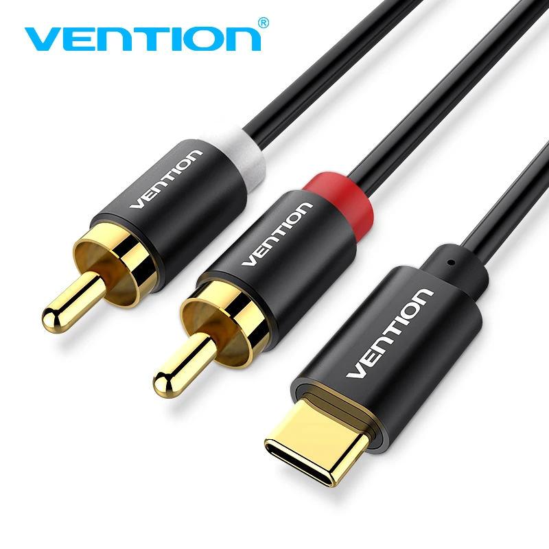 

Vention RCA Audio cable USB Type C to 2rca Audio Line USB C Type-C 2 RCA Cable for Amplifier DVD TV Xiaomi Macbook Home Theater