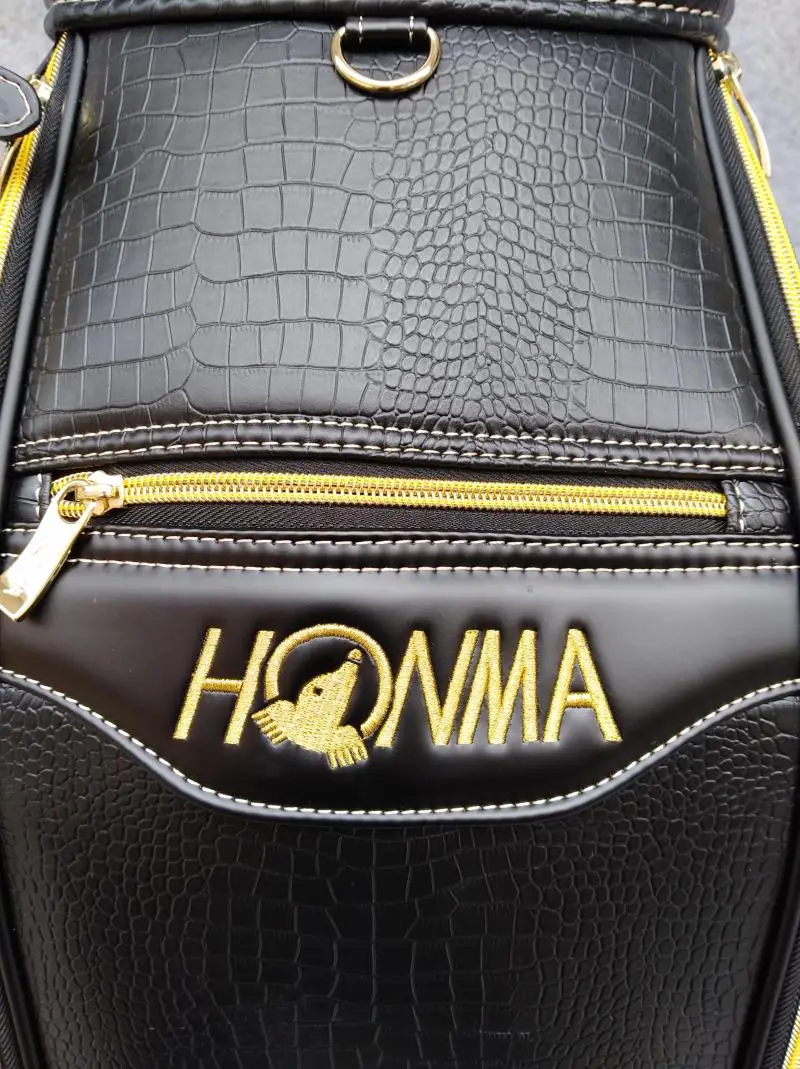 Фирменная новинка, профессиональная сумка Honma для гольфа, черный/коричневый цвета, стандартная кожаная сумка Honma для клюшек для гольфа, EMS