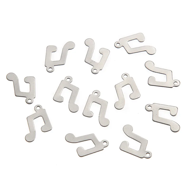 

10pcs/bag Stainless Steel Jewelry Making Musical Note Charming Pendants for DIY Findings Accessories