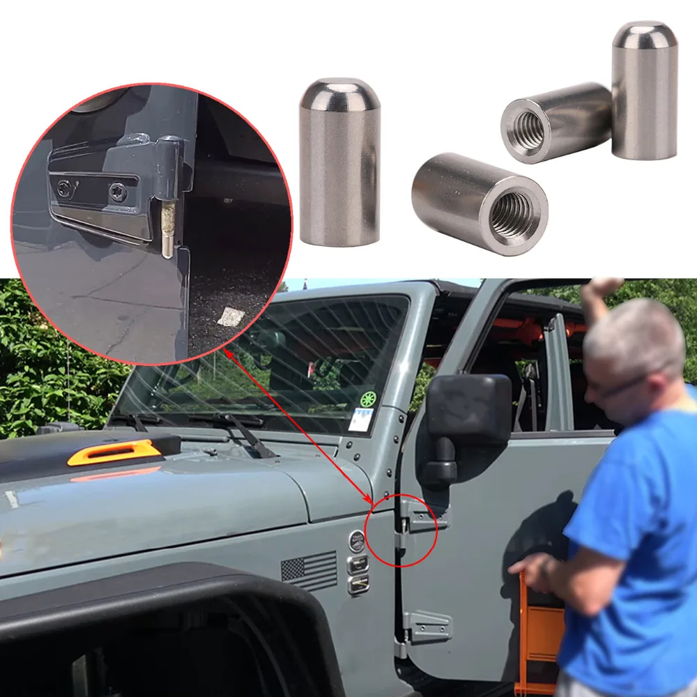 

For Jeep Wrangler Door Pin Guides Hinge Liners Prevent Hinge Scratches During Door Removal For Jeep Wrangler JK TJ JL 1997-2018