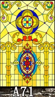 Индивидуальный размер оконная пленка Европейская многоцветная Ретро статическая пленка церковный индивидуальный гардероб, дверь стеклянная цветная пленка матовая 40 см x 60 см - Цвет: 3