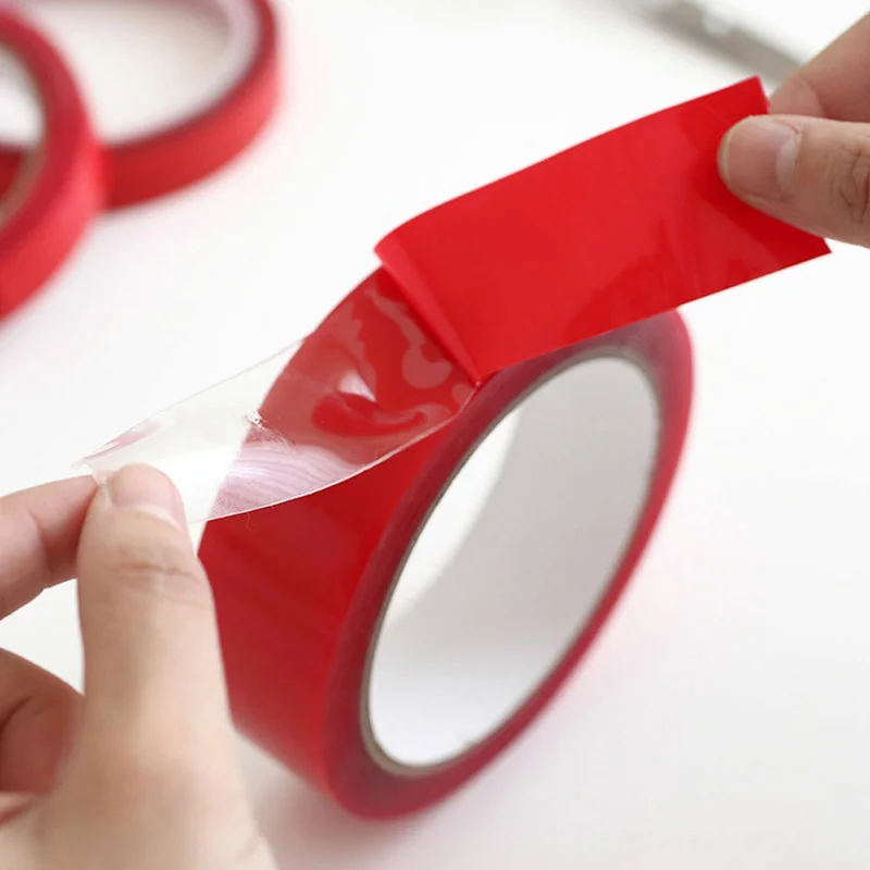 

Red 6/8/10mm Transparent Silicone Double Sided Tape Sticker For Car High Strength No Traces Adhesive Sticker Living Goods