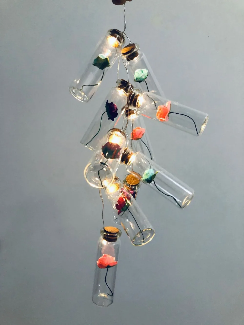 Новая светодиодная Роза Желая бутылка медная проволочная гирлянда домашнее рождественское украшение креативный подарок
