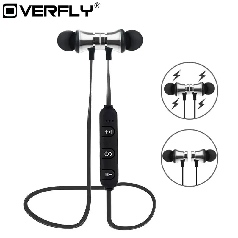 Overfly Bluetooth наушники магнитные XT-11 Беспроводная Спортивная гарнитура бас Музыка