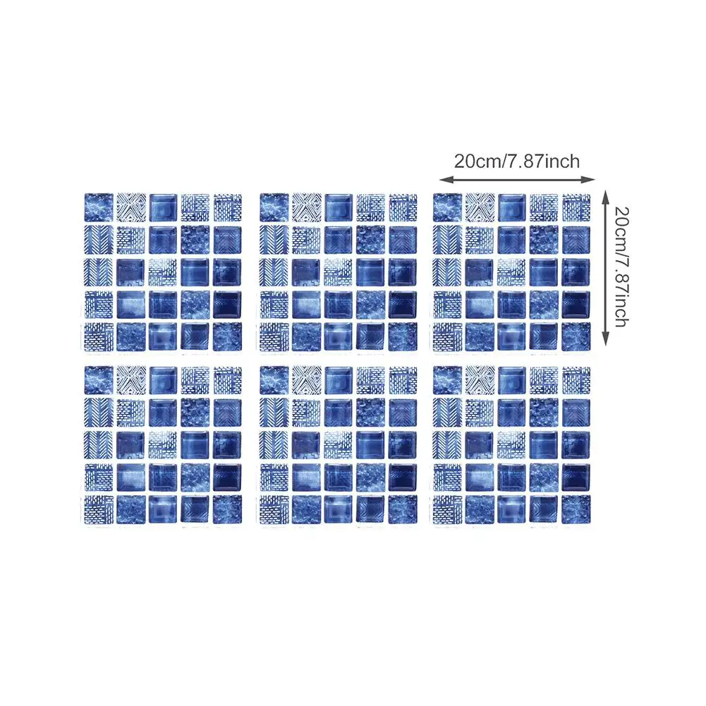 6 шт. 3D мозаичная плитка с принтом на заказ свободно Водонепроницаемая Наклейка на стену ПВХ самоклеющаяся Наклейка на стену s Кухня Настенный декор ванной комнаты