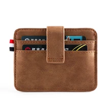 Модный мужской кожаный ID кредитный держатель для карт кошелек портмоне Бизнес Тонкий карман для денег чехол держатель для карт