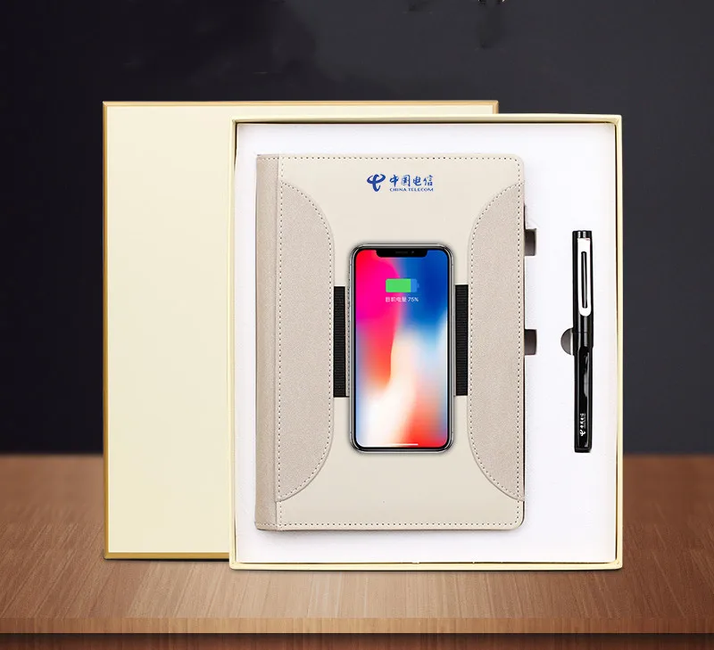 

Power Bank Business Creative Multifunctional Charging Treasure Notebook High end Gift Box Conference Records Gift To Customers