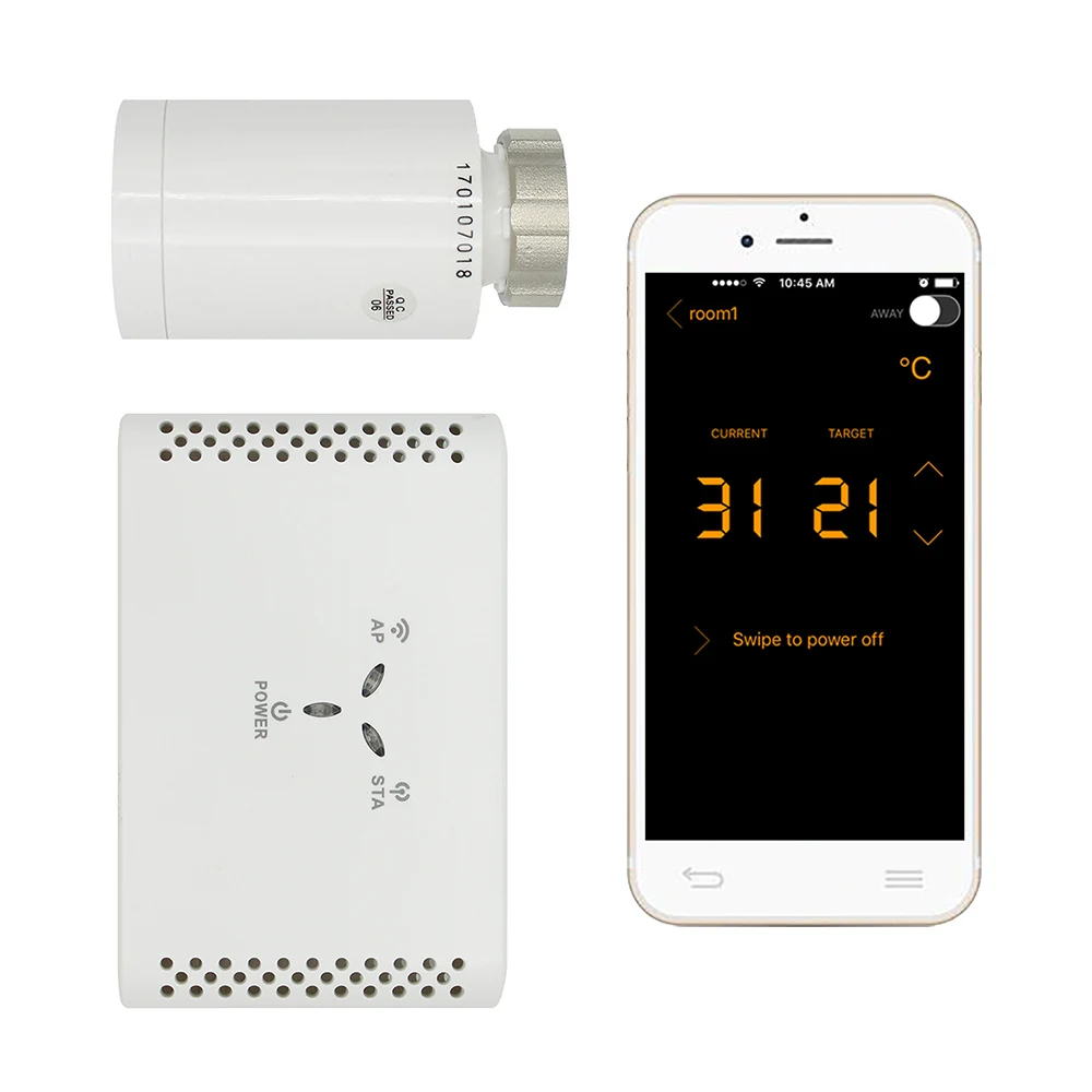 Программируемый термостат цифровой wifi на смартфоне приложение термостатический клапан радиатора беспроводной контроллер температуры