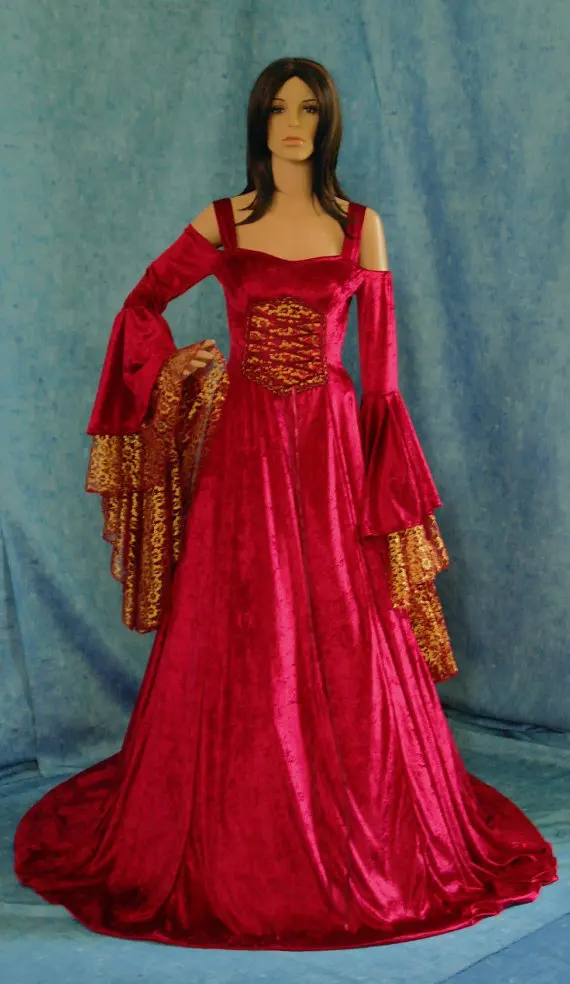 Renaissance Medieval Handfasting Theater Dress Custom Made Renaissance