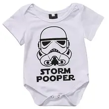Summe 2017 Toddler Baby Girls Boys Storm Pooper Romper Jumpsuit Short Sleeve Storm pooper Sunsuit