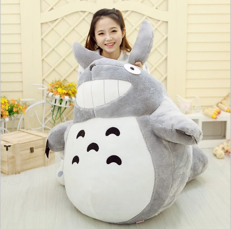 1pcs 75CM Famous Cartoon Totoro Plush Toys Smiling Soft Stuffed Toys High Quality Dolls Factory Price home decoration gift