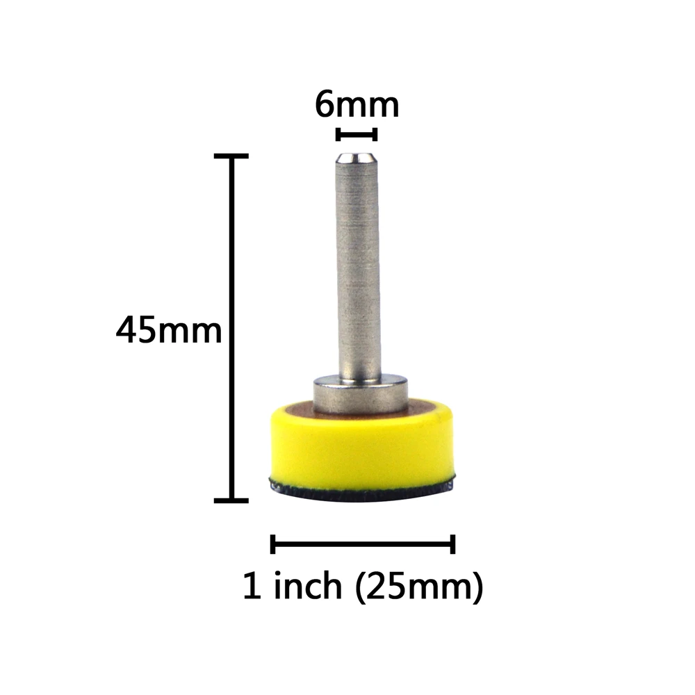 POLIWELL 1 дюймов 25 мм крюк и петля шлифовальная подложка шлифовальный коврик роторная шлифовальная диск коврик на присосках полировка шлифовальные абразивные инструменты